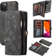 CaseMe - Hoesje geschikt voor iPhone 11 Pro Max - 2 in 1 Wallet Book Case - Zwart