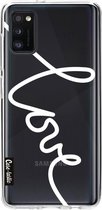 Casetastic Samsung Galaxy A41 (2020) Hoesje - Softcover Hoesje met Design - Written Love White Print