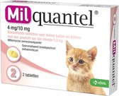 Milquantel 4 mg/10 mg Kitten/Kat Klein 2 tabl. 0,5-2kg