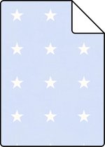 Proefstaal ESTAhome behang sterren lichtblauw - 136459 - 26,5 x 21 cm