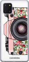 Samsung Note 10 Lite hoesje siliconen - Hippie camera | Samsung Galaxy Note 10 Lite case | Roze | TPU backcover transparant