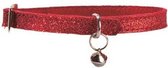 Bobby kattenhalsband glitter rood