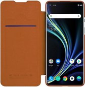 Nillkin Qin Book OnePlus 8 Hoesje Bruin