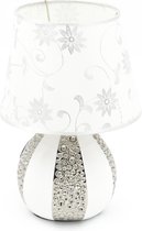 Lampe de table / Lampe de décoration - Céramique - Argent avec Wit