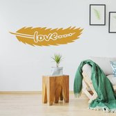 Muursticker Tribal Love -  Goud -  80 x 21 cm  -  woonkamer  slaapkamer  engelse teksten  alle - Muursticker4Sale