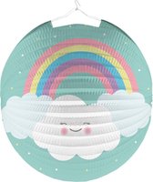 Amscan Lampion Rainbow & Cloud 25 Cm Papier Pastelgroen