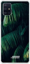 6F hoesje - geschikt voor Samsung Galaxy A51 -  Transparant TPU Case - Palm Leaves Dark #ffffff