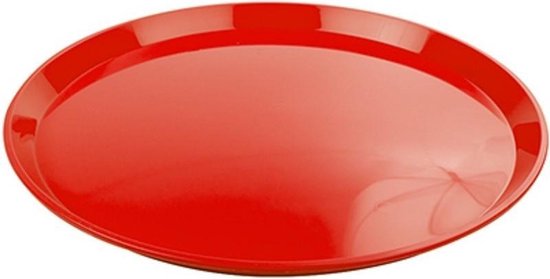 Glad Toezicht houden investering 4x Rode kunststof borden - 34 cm - Dinerbord - Barbecuebord - Camping bord  | bol.com