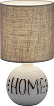 LED Tafellamp - Trion Ernami Home - E14 Fitting - Rond - Mat Grijs - Keramiek - BSE