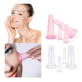 Massage Cups Voor Het Gezicht - Facial Cupping Set - Anti-Age - 4 Stuks - Cup - Cupping Therapy transparant