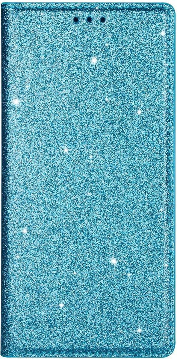 Coverup Glitter Book Case - Geschikt voor Samsung Galaxy A41 Hoesje - Blauw