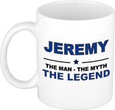 Jeremy The man, The myth the legend cadeau koffie mok / thee beker 300 ml
