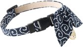 Necoichi halsband katten marineblauw - Ninja - Japans - verstelbaar in lengte - kattenhalsband - halsbandje