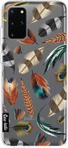 Casetastic Samsung Galaxy S20 Plus 4G/5G Hoesje - Softcover Hoesje met Design - Feathers Multi Print