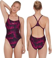 Speedo Badpak Colourvibe Dames Polyester Zwart/roze Maat S