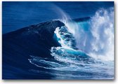 MN Collections - Schilderij - Seascape Photography. - Zwart, Wit En Blauw - 70 X 50 Cm