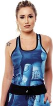 Dames Sporttop - Tanktop – Ontwerp Mr Dheo – Blauw  - Maat M