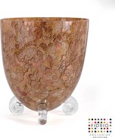 Design vaas Escargot - Fidrio GOLD - glas, mondgeblazen - hoogte 25 cm