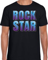 Rockstar fun tekst t-shirt zwart heren M