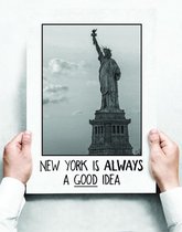 Wandbord: New York is always a good idea! - 30 x 42 cm