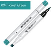Stylefile Marker Brush - Forest Green - Hoge kwaliteit twin tip marker met brushpunt