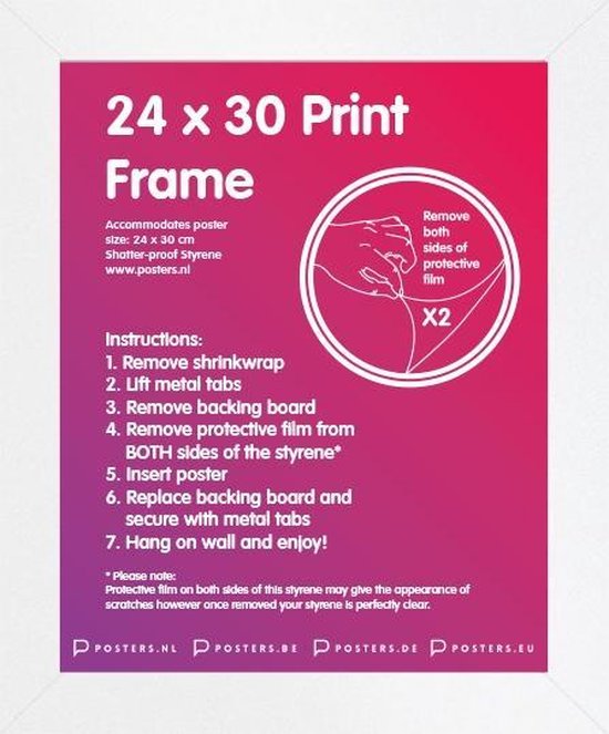 Cadre MDF Blanc pour poster 61x91.5cm GBEye