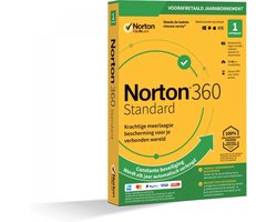 Norton 360 Standaard | 1Apparaat - 1Jaar | Windows - Mac - Android - iOS | 10Gb Cloud Opslag