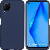 iMoshion Color Backcover Huawei P40 Lite hoesje - donkerblauw