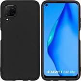 Huawei P40 Lite Hoesje Siliconen - iMoshion Color Backcover - Zwart