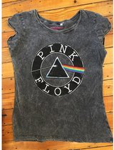 Pink Floyd Dames Tshirt -XS- Vintage Circle Logo Zwart