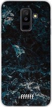 Samsung Galaxy A6 Plus (2018) Hoesje Transparant TPU Case - Dark Blue Marble #ffffff