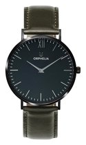 Orphelia Blackline OR61801 Horloge - Leer - Groen - Ø 41 mm