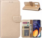 Bookcase Geschikt voor: Samsung Galaxy M40 - Goud - portemonnee hoesje