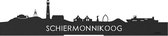 Standing Skyline Schiermonnikoog Zwart hout - 60 cm - Woondecoratie design - Decoratie om neer te zetten - WoodWideCities