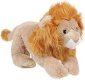 Pluche leeuw met bont - 33 cm