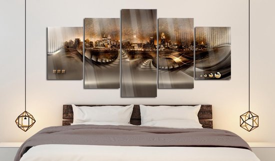 Schilderijen Op Canvas - Afbeelding op acrylglas - Lost City [Glass] 100x50 - Artgeist Schilderij