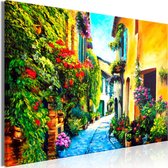 Schilderijen Op Canvas - Schilderij - Beautiful Street (1 Part) Wide 90x60 - Artgeist Schilderij