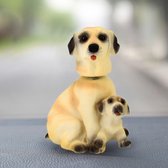 Auto-interieur Simulatie Schudden Hoofd Speelgoed Slingerende Puppy Hond Zelfklevend Decor Ornament (licht Geel)