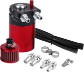 Universele Racing Aluminium Olie Vangst Kan Olie Filter Tank Ontluchting Tank, Capaciteit: 300ML (Zwart Rood)