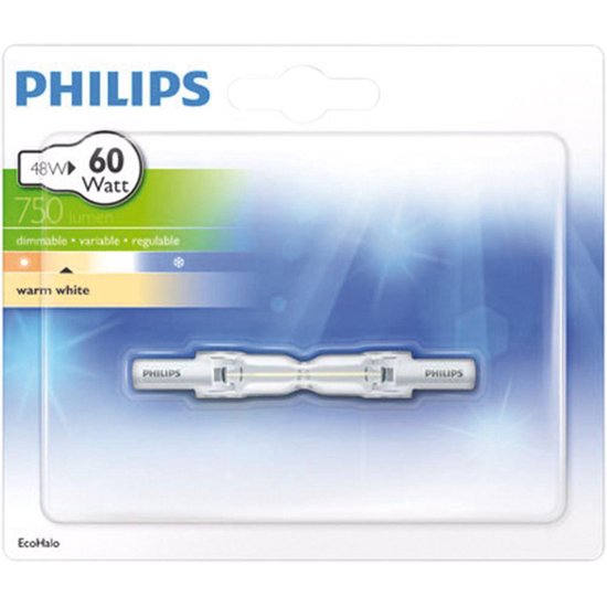 Philips Eco Halogeen Staaf 48W-R7s