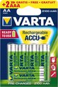 Varta AA Oplaadbare batterijen - 4 stuks + 2 stuks AAA oplaadbaar