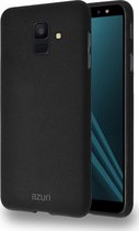 Azuri Samsung Galaxy A6 (2018) hoesje - Zand textuur backcover - Zwart