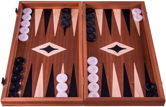 Mahony Backgammon spel - Luxe - 48x26cm Pearl Stenen Top Kwaliteit Klasse  en Geweldig... | bol.com