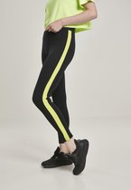 Urban Classics Legging -2XL- Neon Side Stripe Zwart/Geel