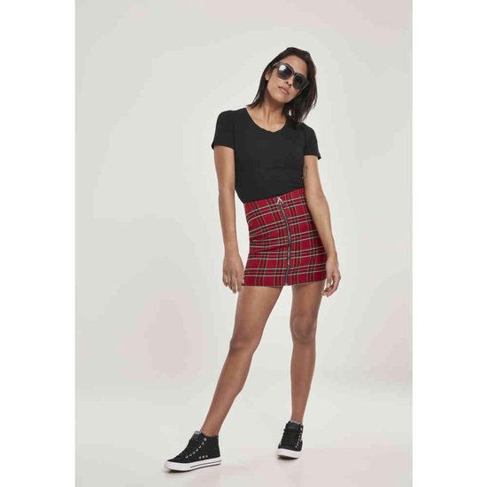 Urban Classics - Checkered Korte rok - XS - Rood