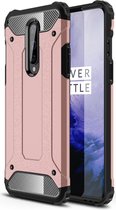OnePlus 8 Hoesje Shock Proof Hybride Back Cover Roze Goud