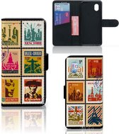 Telefoonhoesje Alcatel 1B (2020) Beschermhoesje Design Postzegels