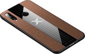 Voor Huawei nova 4e XINLI stiksels Textue schokbestendig TPU beschermhoes (bruin)