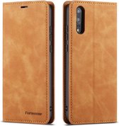 For Huawei P20 Pro Forwenw Dream Series Oil Edge Strong Magnetism Horizontal Flip Leather Case with Holder & Card Slots & Wallet & Photo Frame (Brown)