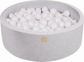 Ronde Ballenbak set incl 200 ballen 90x30cm - Licht Grijs: All Wit